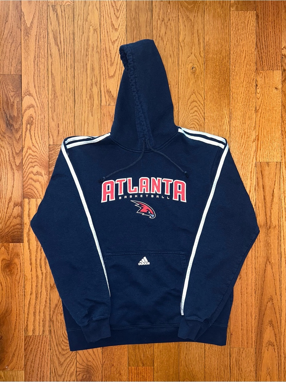Atlanta Hawks Basketball Adidas Vintage Hoodie Size Large